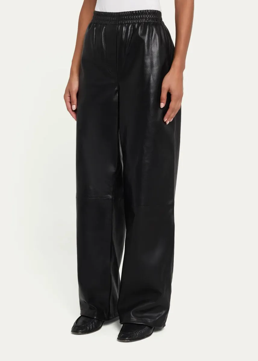 Simkhai Corrine Leather Pull-On Pants | Thumbnail 4