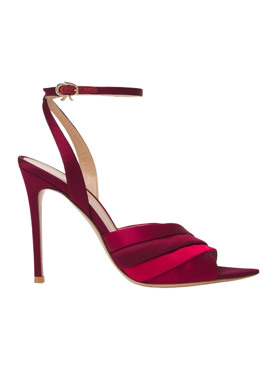 Gianvito Rossi 105mm Crepe Satin Ankle-Strap Pumps