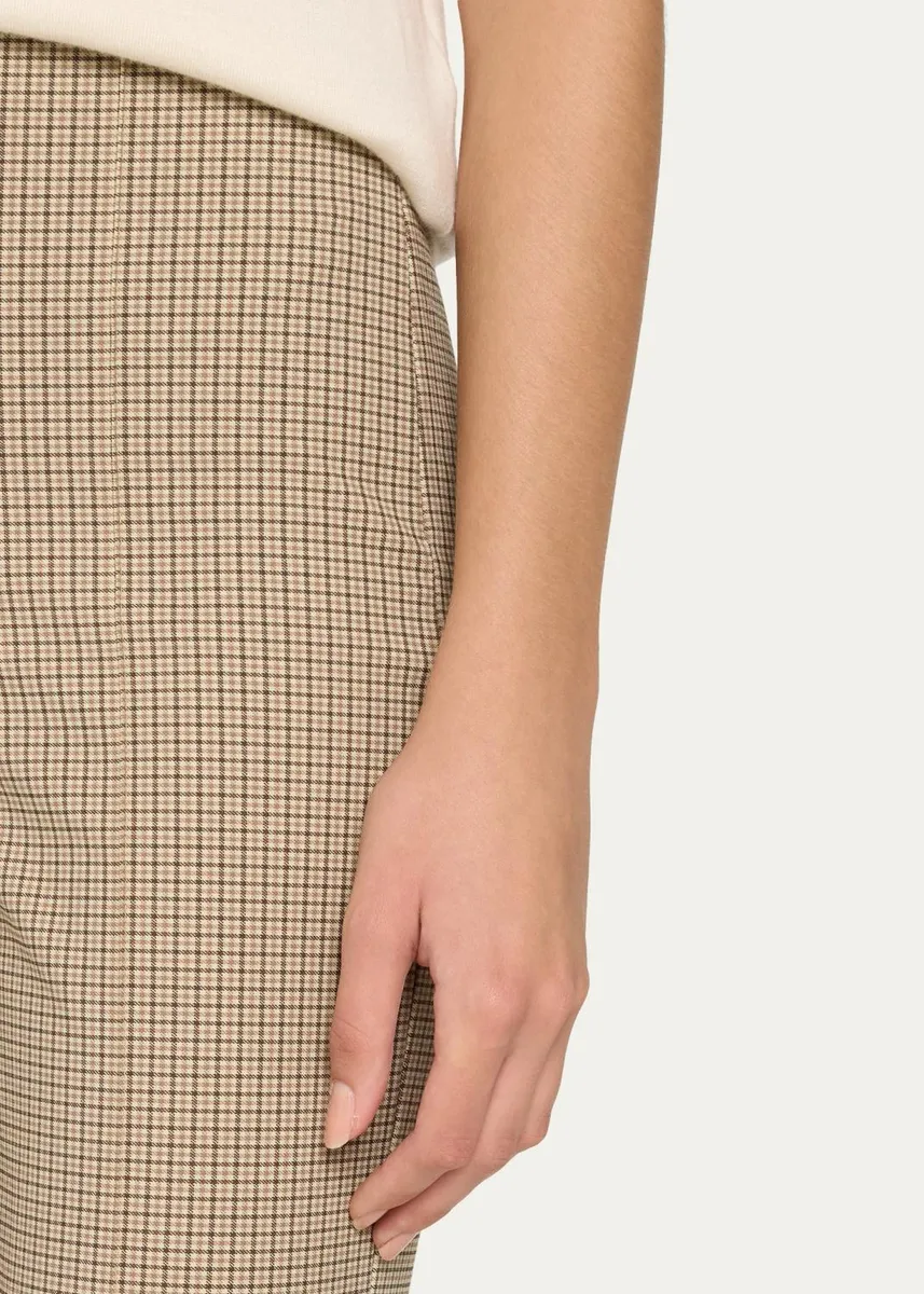 Vince Niki Plaid Mid-Rise Crop Flare Pants | Thumbnail 5