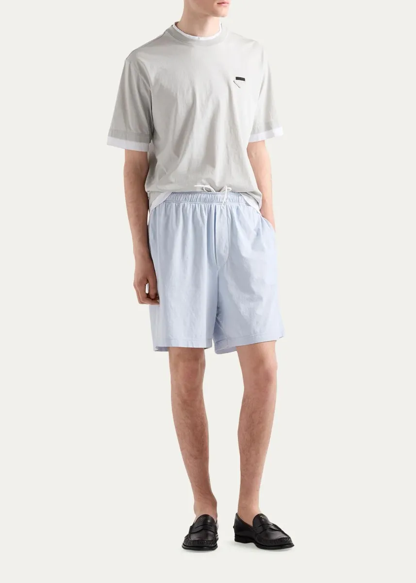 Prada Men's Double-Layer T-Shirt | Thumbnail 2 Prada Men's Double-Layer T-Shirt | Thumbnail 2