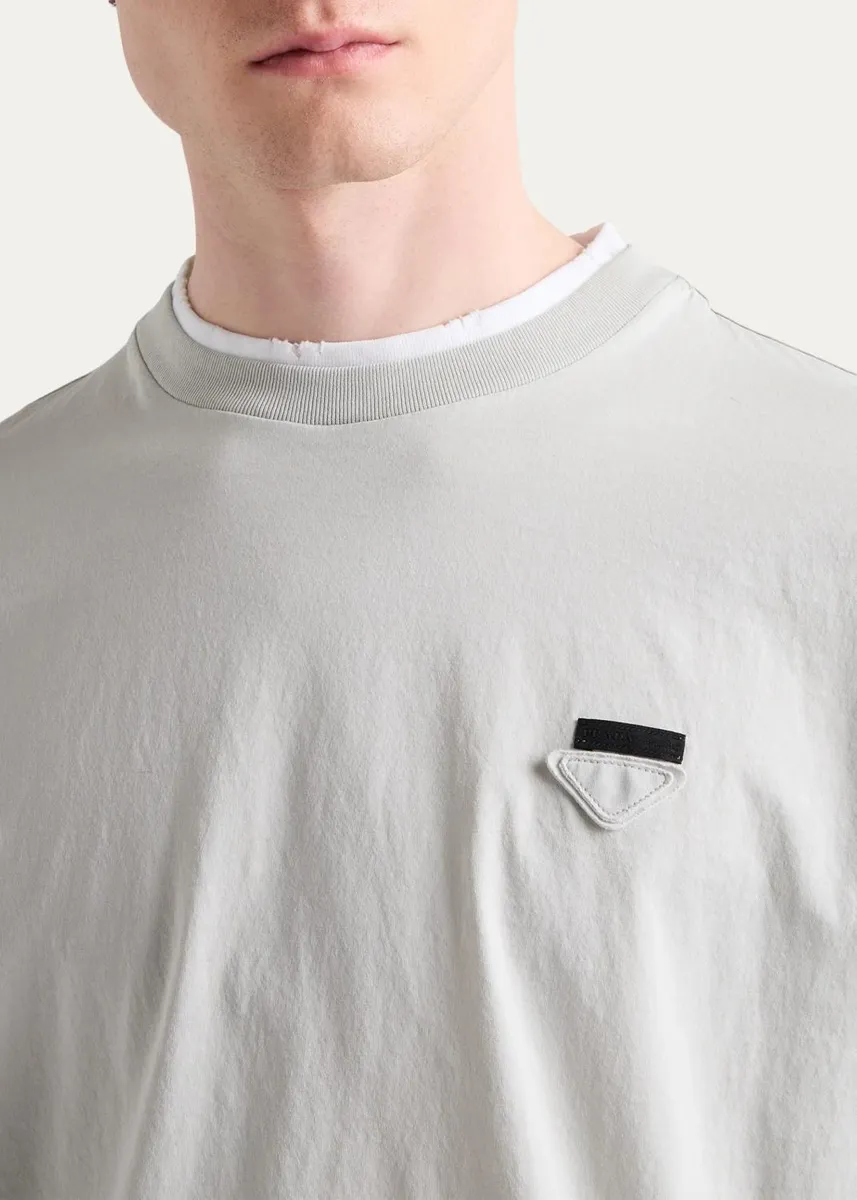 Prada Men's Double-Layer T-Shirt | Thumbnail 5 Prada Men's Double-Layer T-Shirt | Thumbnail 5