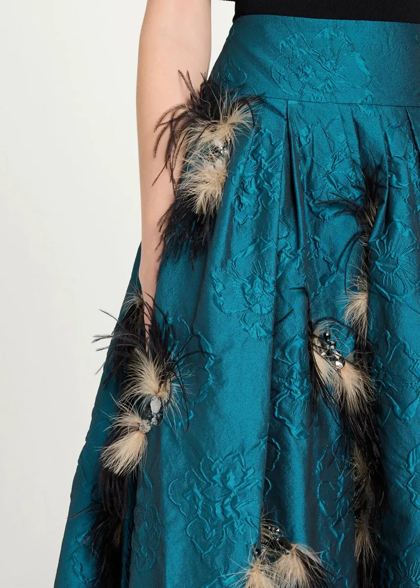 Ulla Johnson Angelique Embellished Cloque Midi Skirt | Thumbnail 5 Ulla Johnson Angelique Embellished Cloque Midi Skirt | Thumbnail 5