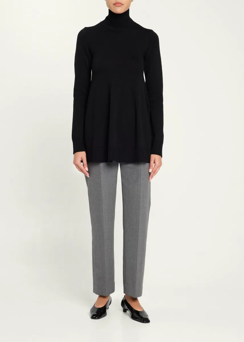 TOTEME Flared Wool-Blend Turtleneck Sweater | Thumbnail 2 TOTEME Flared Wool-Blend Turtleneck Sweater | Thumbnail 2