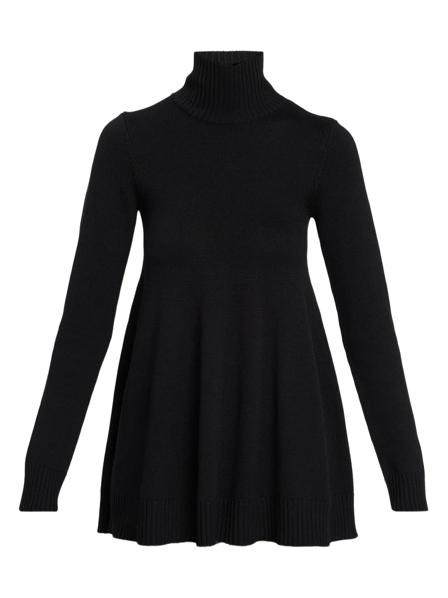 TOTEME Flared Wool-Blend Turtleneck Sweater