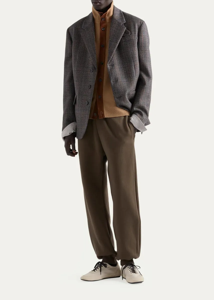 Prada Men's Relaxed Cotton Sweatpants | Thumbnail 2 Prada Men's Relaxed Cotton Sweatpants | Thumbnail 2