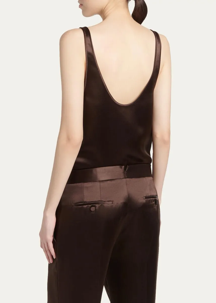 Tom Ford Plunging Scoop-Neck Silk Tank Top | Thumbnail 3 Tom Ford Plunging Scoop-Neck Silk Tank Top | Thumbnail 3