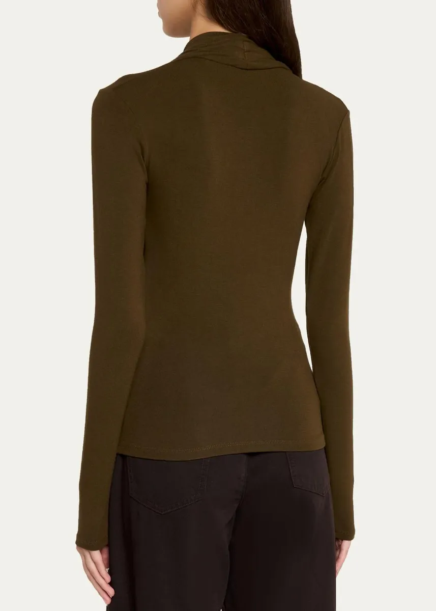 Vince Long-Sleeve Faux-Wrap Top | Thumbnail 3