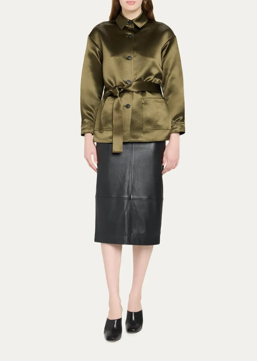 Attersee The Studio Belted Satin Jacket | Thumbnail 2
