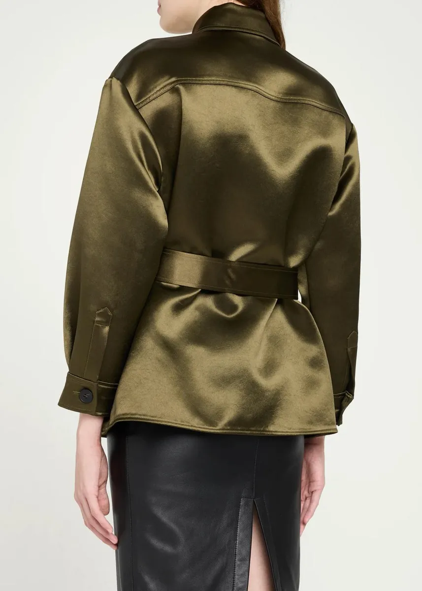 Attersee The Studio Belted Satin Jacket | Thumbnail 3