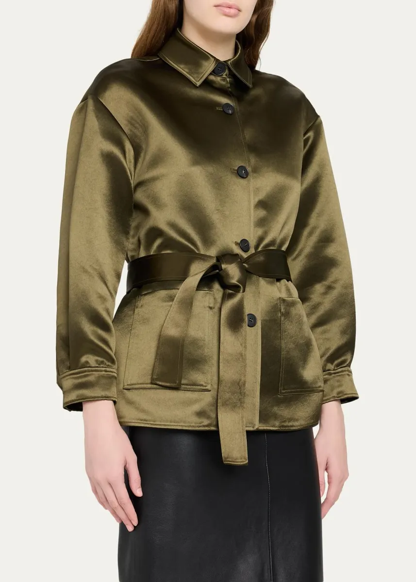 Attersee The Studio Belted Satin Jacket | Thumbnail 4