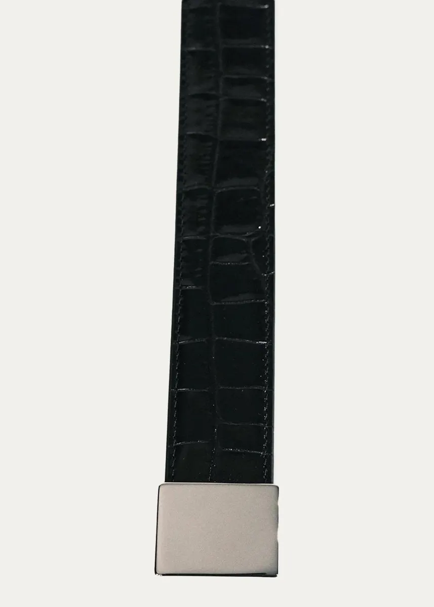 Déhanche Brandt Alligator-Embossed Leather Belt | Thumbnail 3