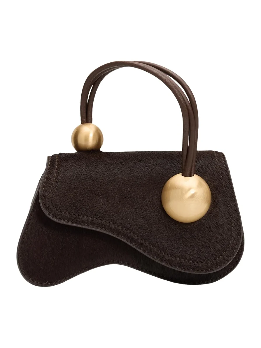 Cult Gaia Kazia Nano Calf Hair Top Handle Bag