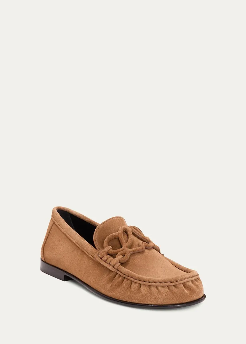 Loewe Double L Suede Loafers | Thumbnail 2