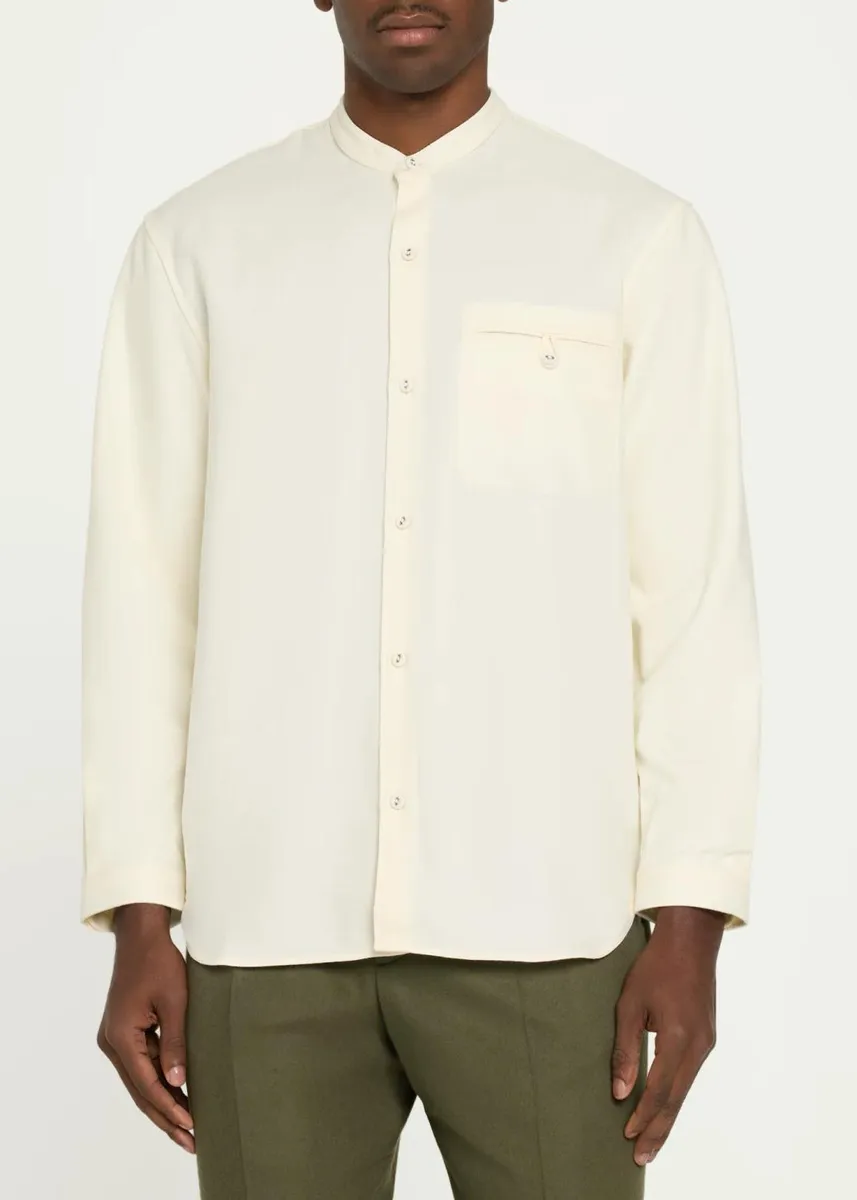 OFFICINE GÉNÉRALE Men's Wool Shirt | Thumbnail 4