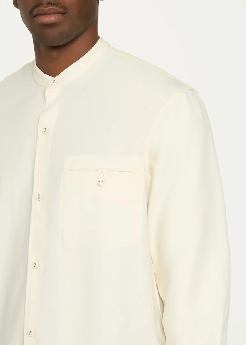 OFFICINE GÉNÉRALE Men's Wool Shirt | Thumbnail 5