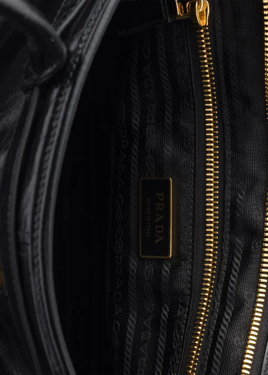 Prada Bonnie Glossy Leather Tote Bag | Thumbnail 2 Prada Bonnie Glossy Leather Tote Bag | Thumbnail 2