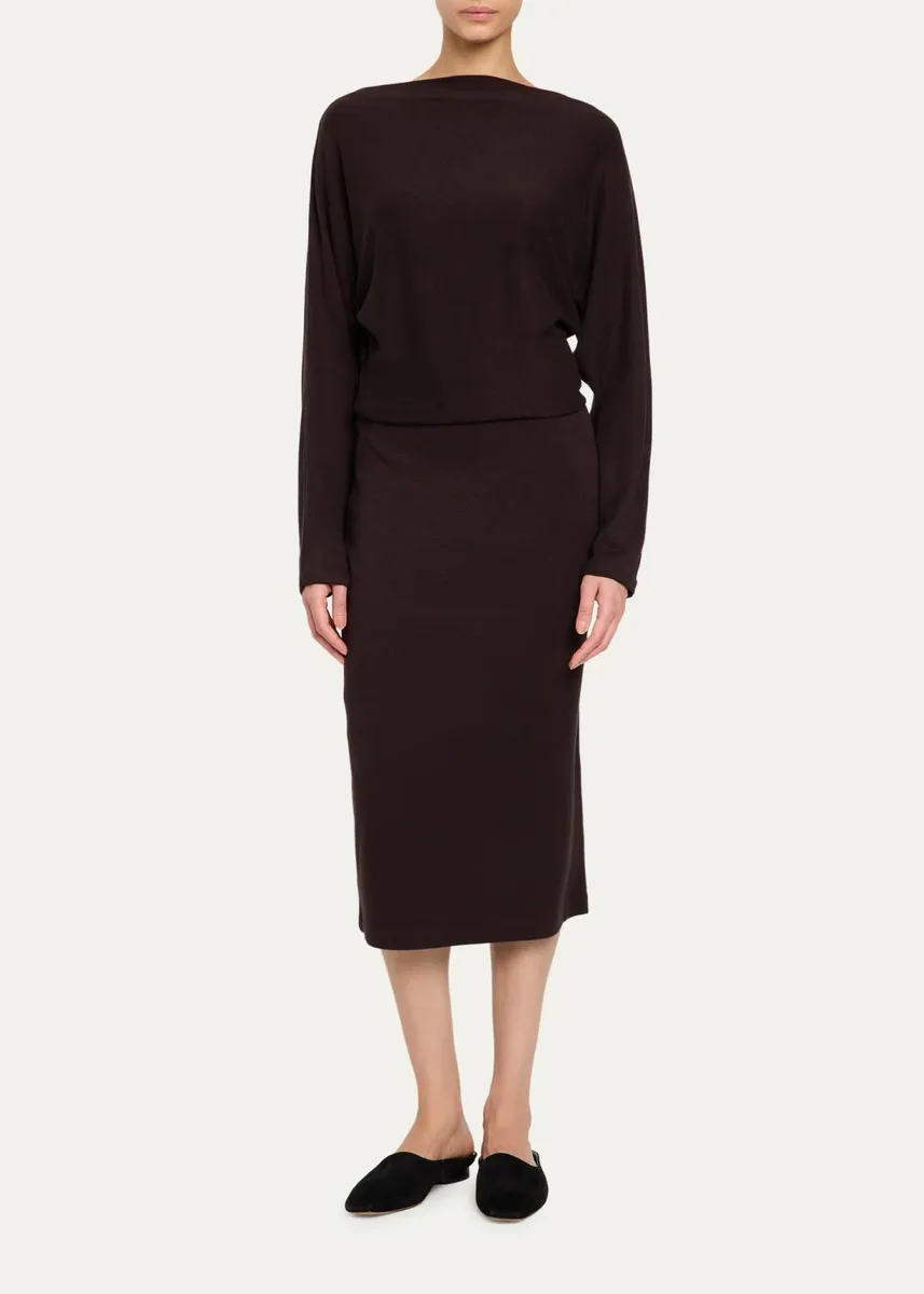 Vince Knit Blouson Midi Dress | Thumbnail 2 Vince Knit Blouson Midi Dress | Thumbnail 2