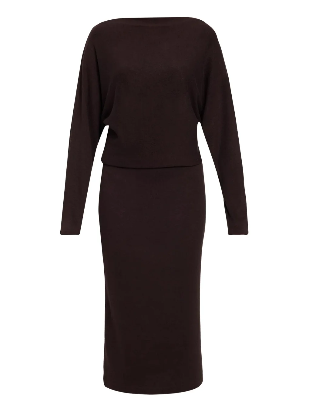Knit Blouson Midi Dress
