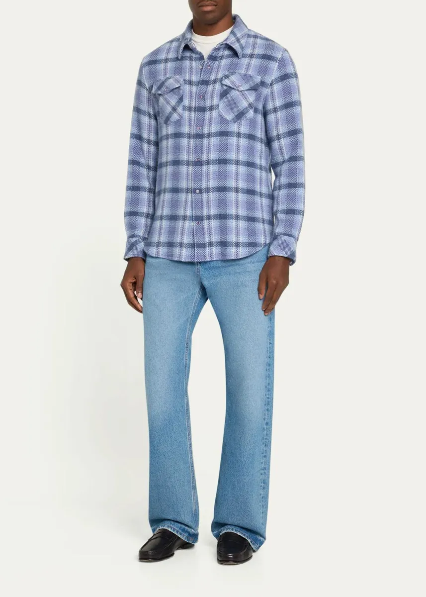 God’s True Cashmere Men's Plaid Cashmere Shirt | Thumbnail 2 God’s True Cashmere Men's Plaid Cashmere Shirt | Thumbnail 2