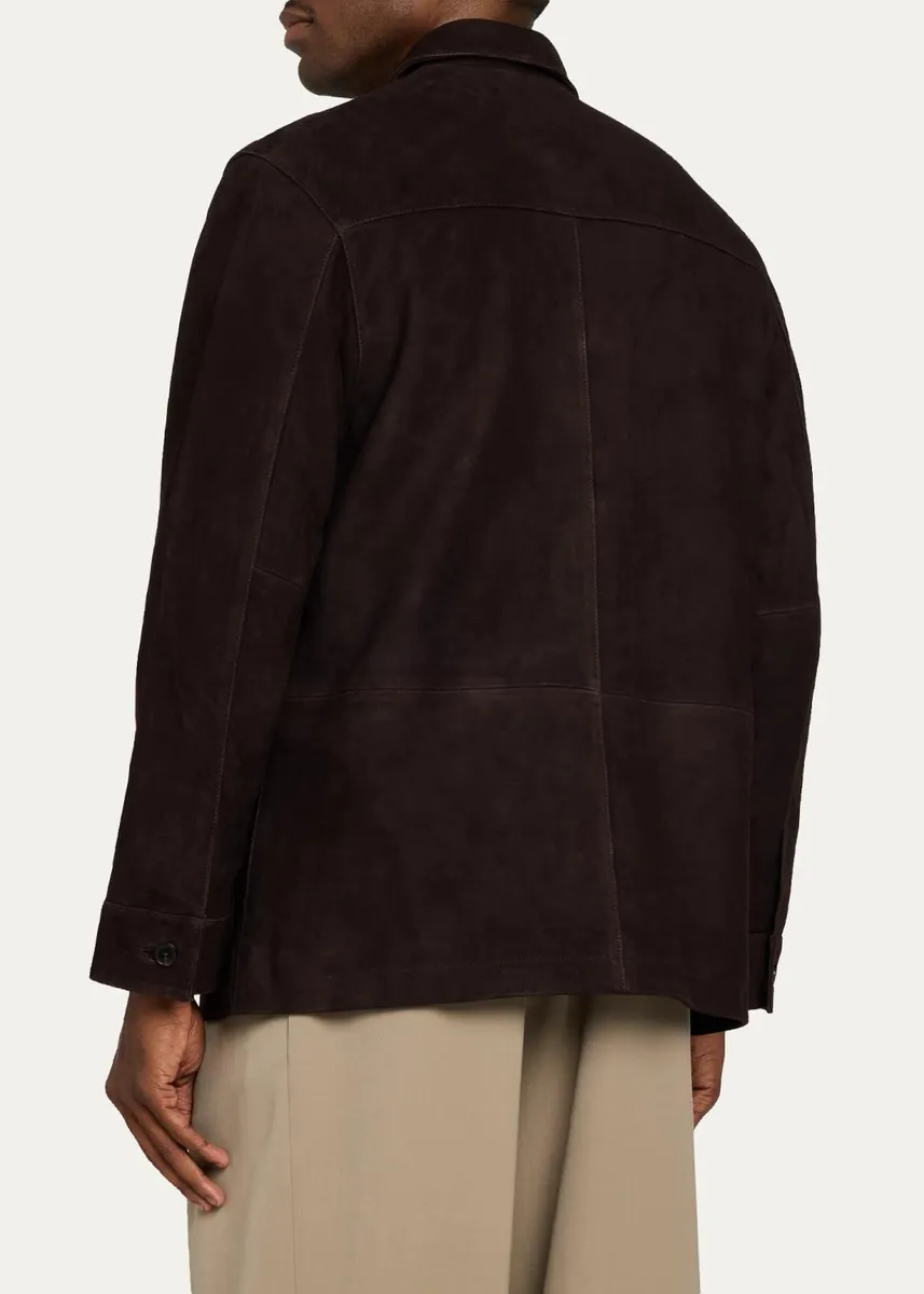 OFFICINE GÉNÉRALE Men's Suede Jacket | Thumbnail 3 OFFICINE GÉNÉRALE Men's Suede Jacket | Thumbnail 3