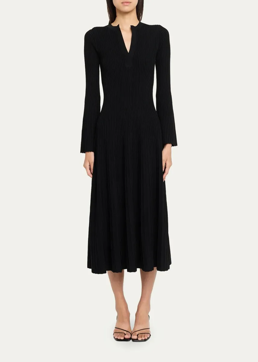 Simkhai Genna Ribbed Midi Dress | Thumbnail 2