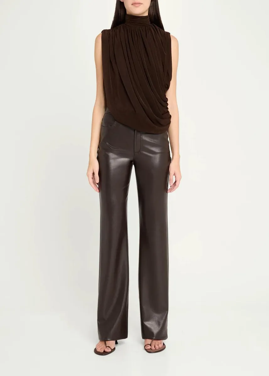 Ronny Kobo Sav Draped Mock Turtleneck Top | Thumbnail 2 Ronny Kobo Sav Draped Mock Turtleneck Top | Thumbnail 2
