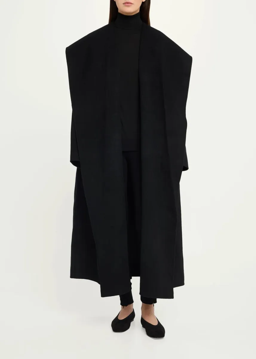 TOTEME Hoodie Wool Belted Coat | Thumbnail 2 TOTEME Hoodie Wool Belted Coat | Thumbnail 2