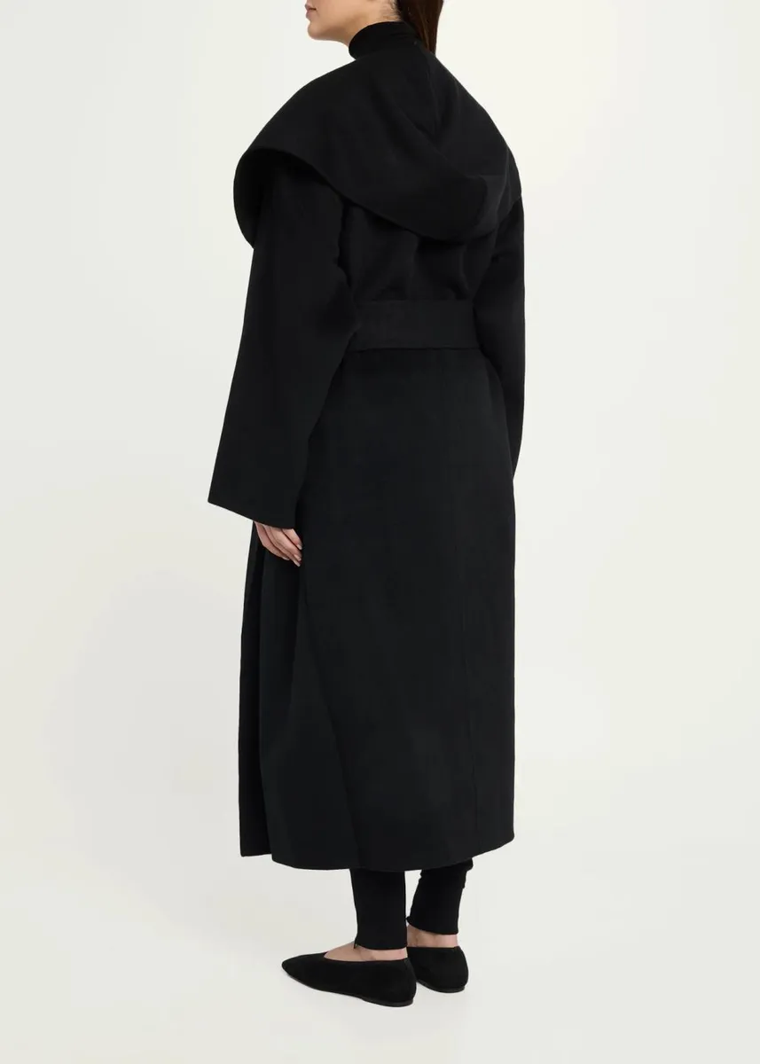 TOTEME Hoodie Wool Belted Coat | Thumbnail 3 TOTEME Hoodie Wool Belted Coat | Thumbnail 3