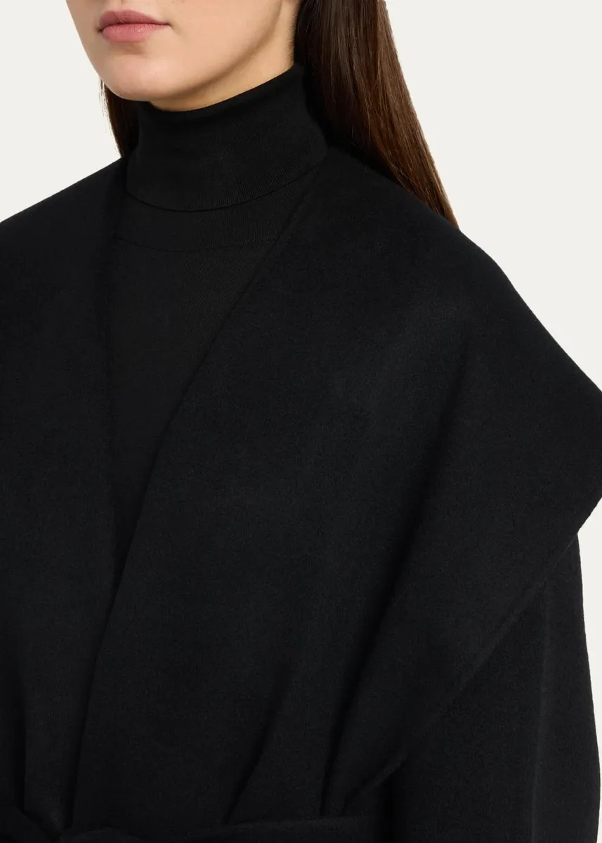 TOTEME Hoodie Wool Belted Coat | Thumbnail 5 TOTEME Hoodie Wool Belted Coat | Thumbnail 5