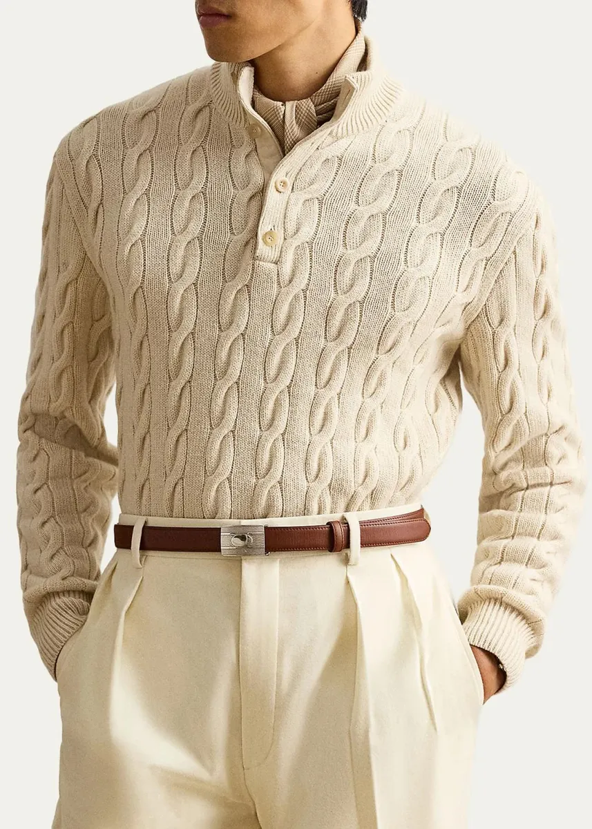 Ralph Lauren Purple Label Cable-Knit Cashmere Sweater | Thumbnail 4 Ralph Lauren Purple Label Cable-Knit Cashmere Sweater | Thumbnail 4