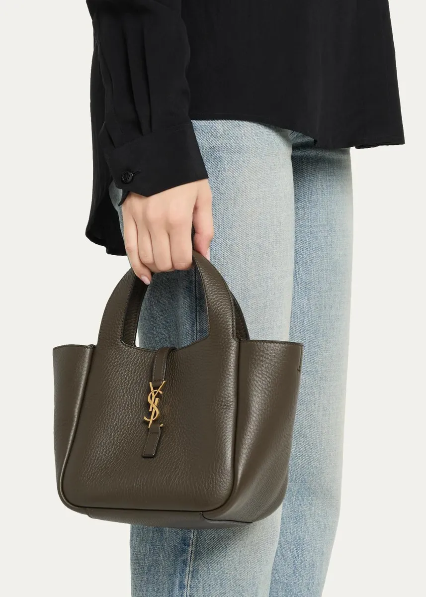 Saint Laurent Le 5 à 7 Bea Mini Tote Bag in Grained Leather | Thumbnail 2 Saint Laurent Le 5 à 7 Bea Mini Tote Bag in Grained Leather | Thumbnail 2