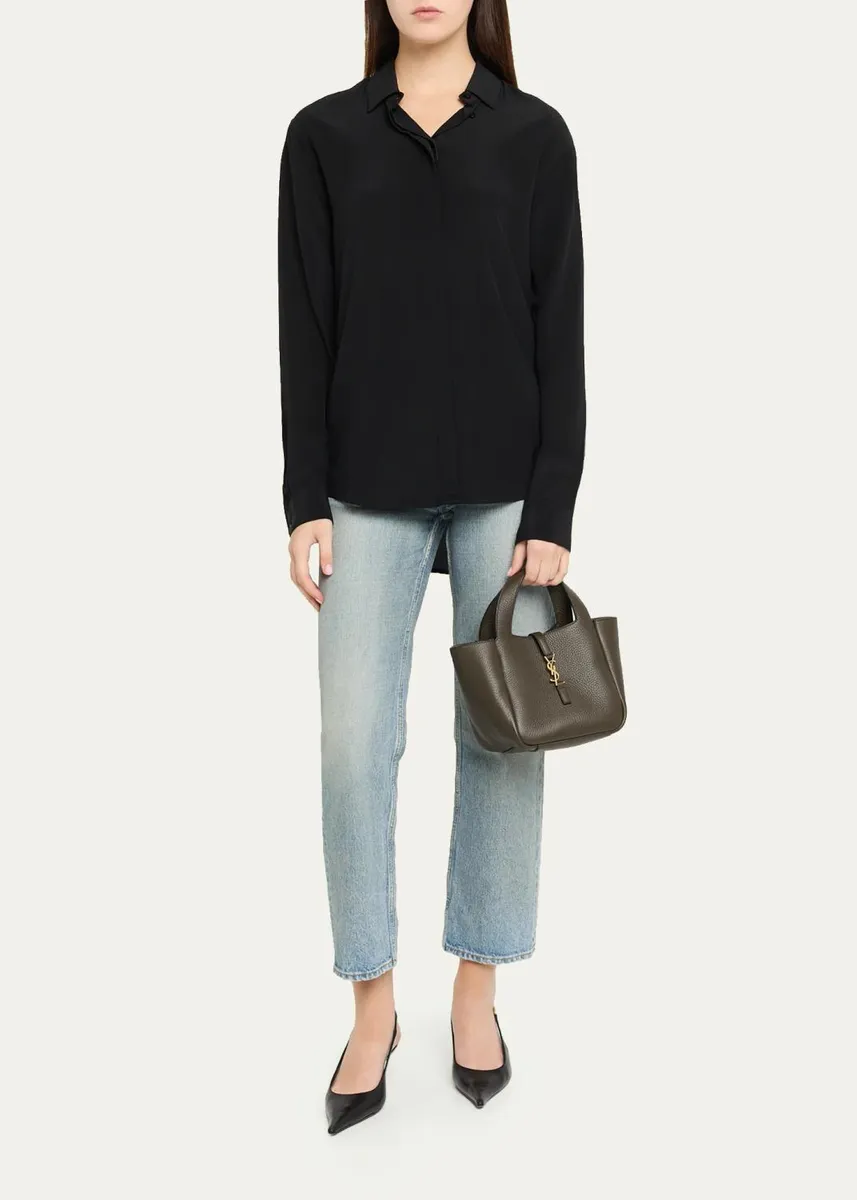 Saint Laurent Le 5 à 7 Bea Mini Tote Bag in Grained Leather | Thumbnail 5 Saint Laurent Le 5 à 7 Bea Mini Tote Bag in Grained Leather | Thumbnail 5