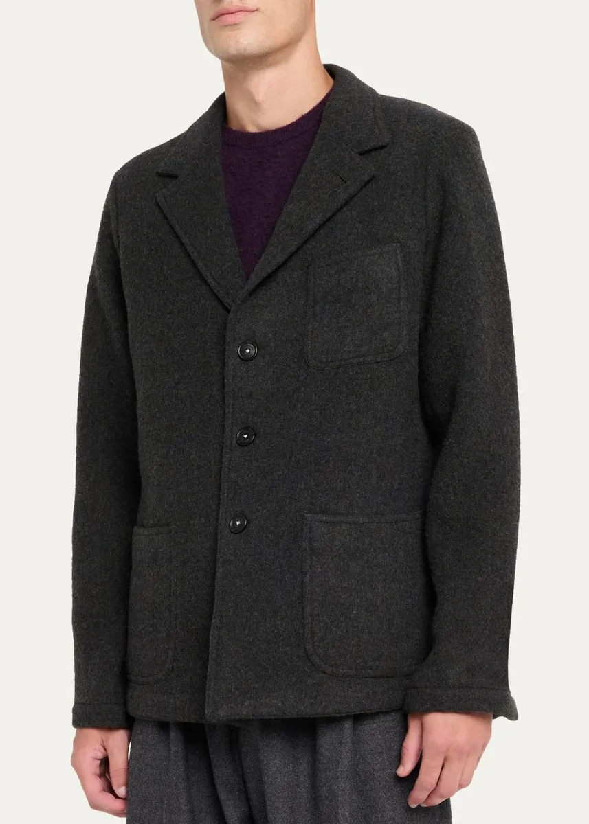 Massimo Alba Men's Wool Unstructured Blazer | Thumbnail 4 Massimo Alba Men's Wool Unstructured Blazer | Thumbnail 4