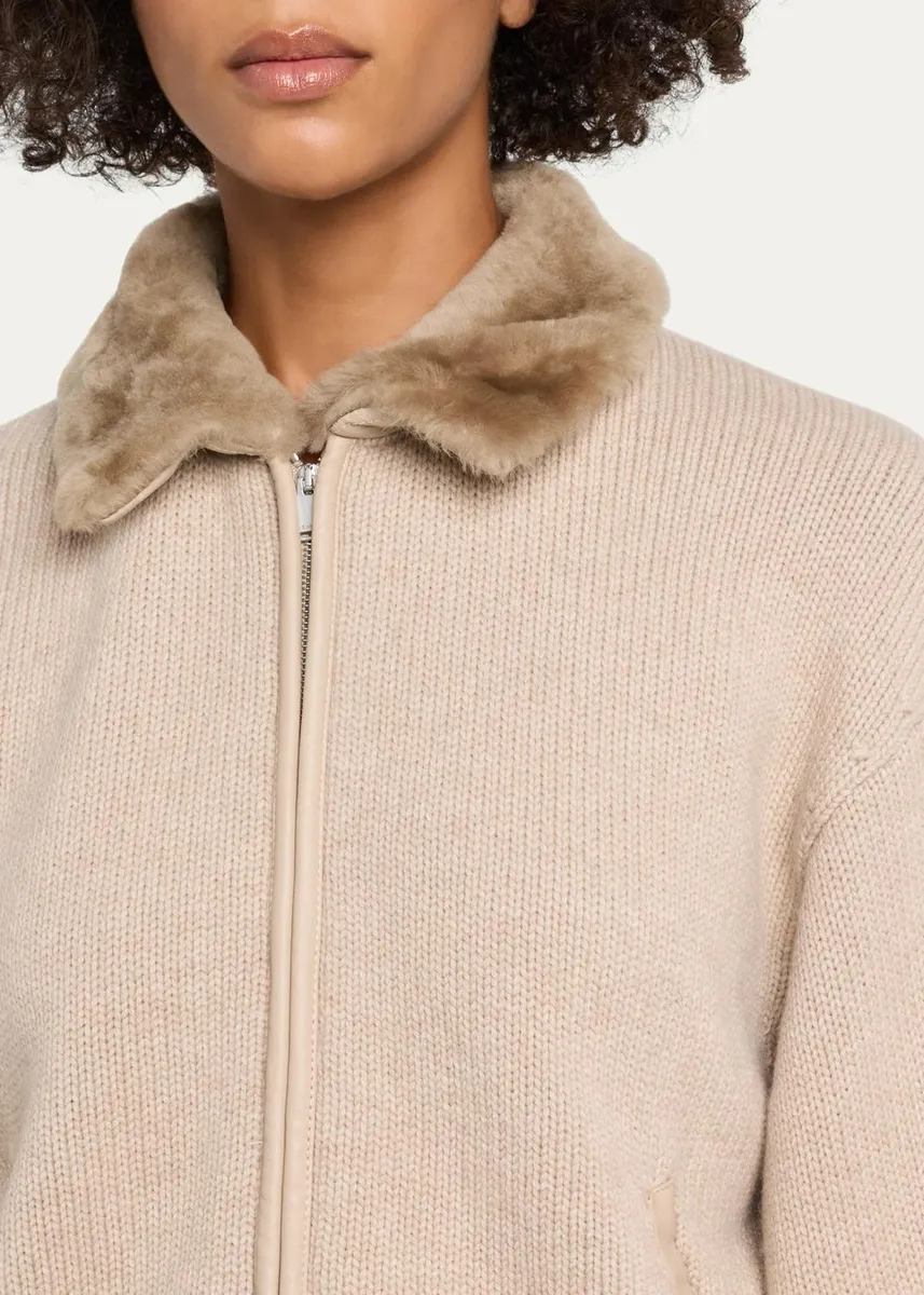Simkhai Drop Shoulder Wool-Cashmere Cardigan | Thumbnail 5 Simkhai Drop Shoulder Wool-Cashmere Cardigan | Thumbnail 5