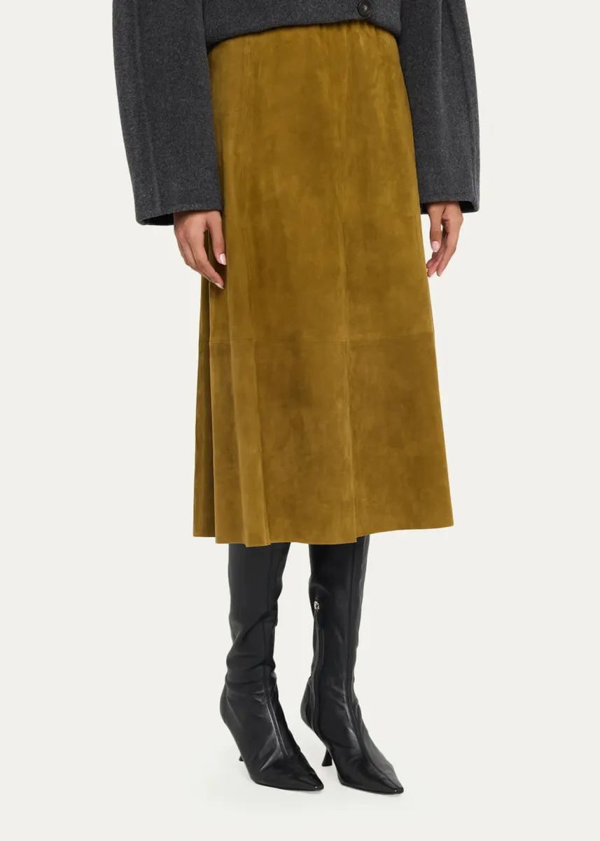 Vince Suede Midi Skirt | Thumbnail 4