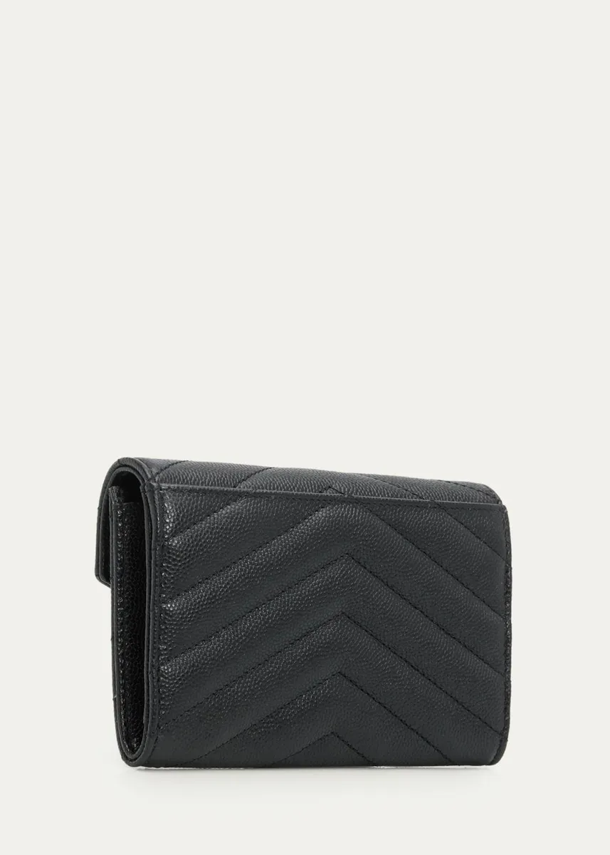 Saint Laurent Small Logo Quilted Leather Clutch | Thumbnail 2