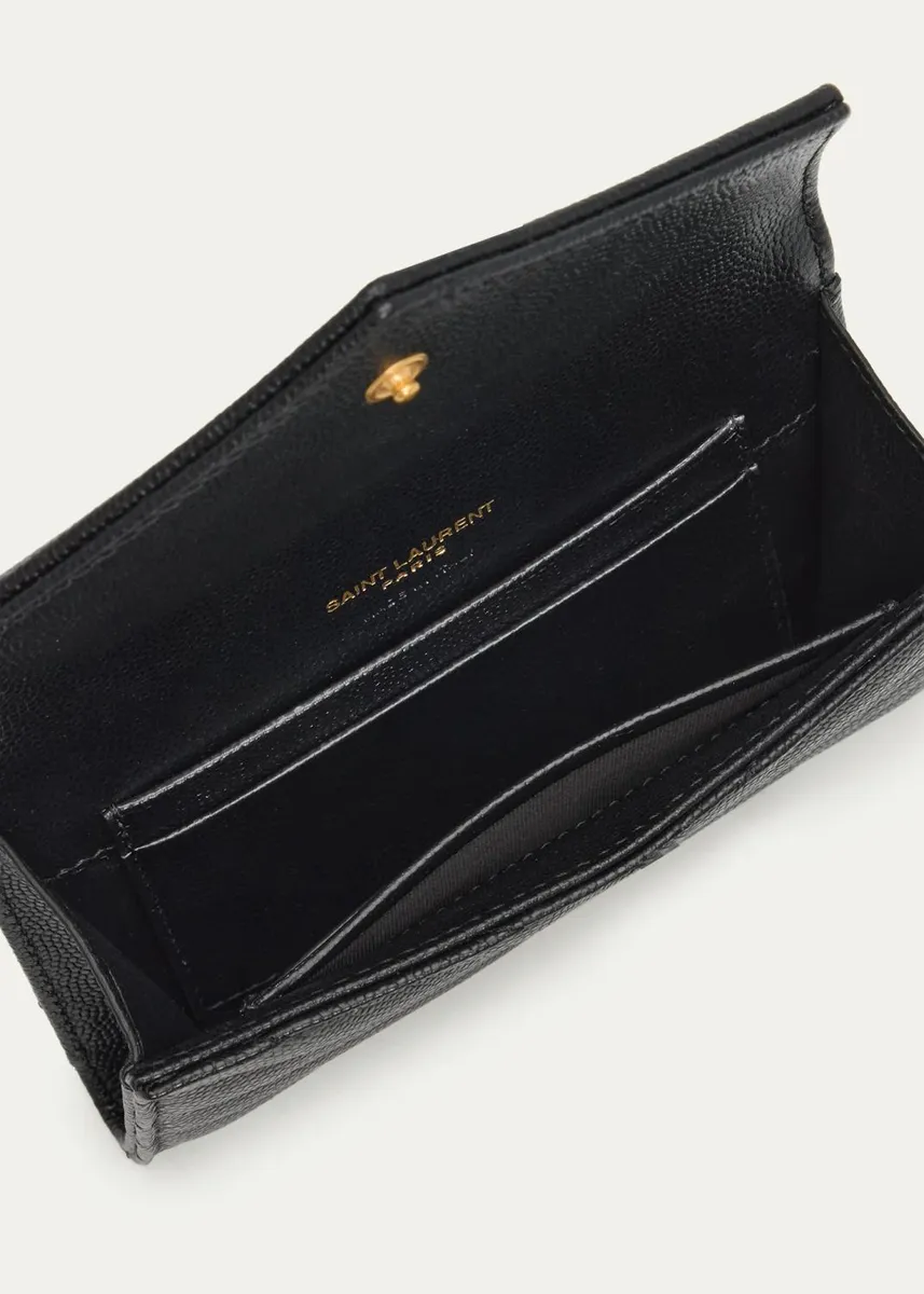 Saint Laurent Small Logo Quilted Leather Clutch | Thumbnail 3