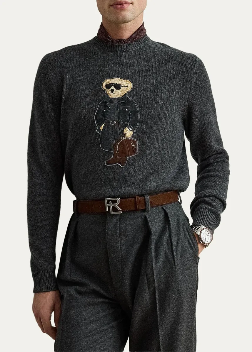 Ralph Lauren Purple Label Men's Polo Bear Cashmere Sweater | Thumbnail 4