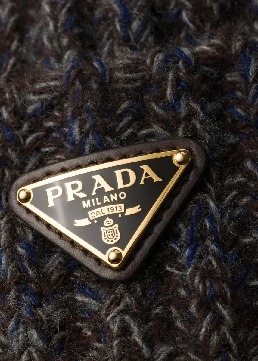 Prada Cashmere-Wool Rib Knit Beanie | Thumbnail 2