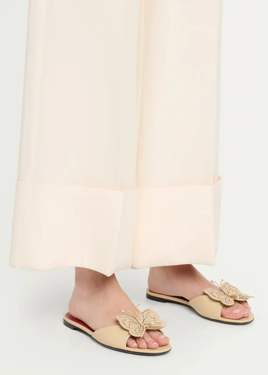 Valentino Garavani Flutterby Flat Slides | Thumbnail 2