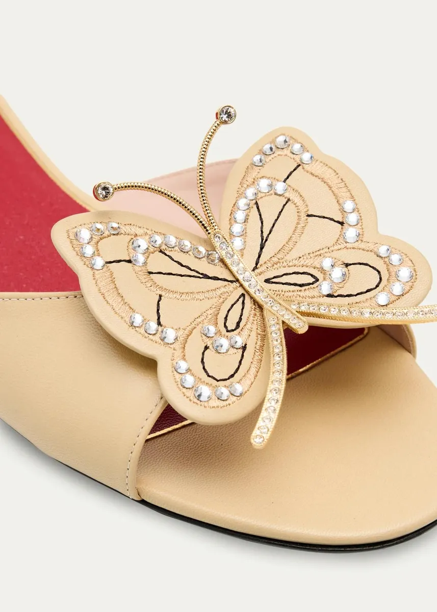Valentino Garavani Flutterby Flat Slides | Thumbnail 5
