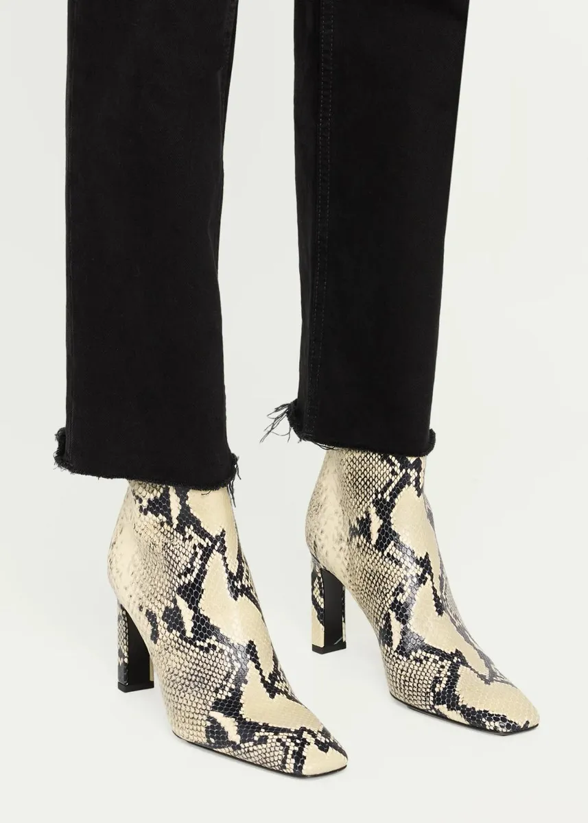TOTEME 85mm Bar Python-Embossed Leather Ankle Boots | Thumbnail 2 TOTEME 85mm Bar Python-Embossed Leather Ankle Boots | Thumbnail 2