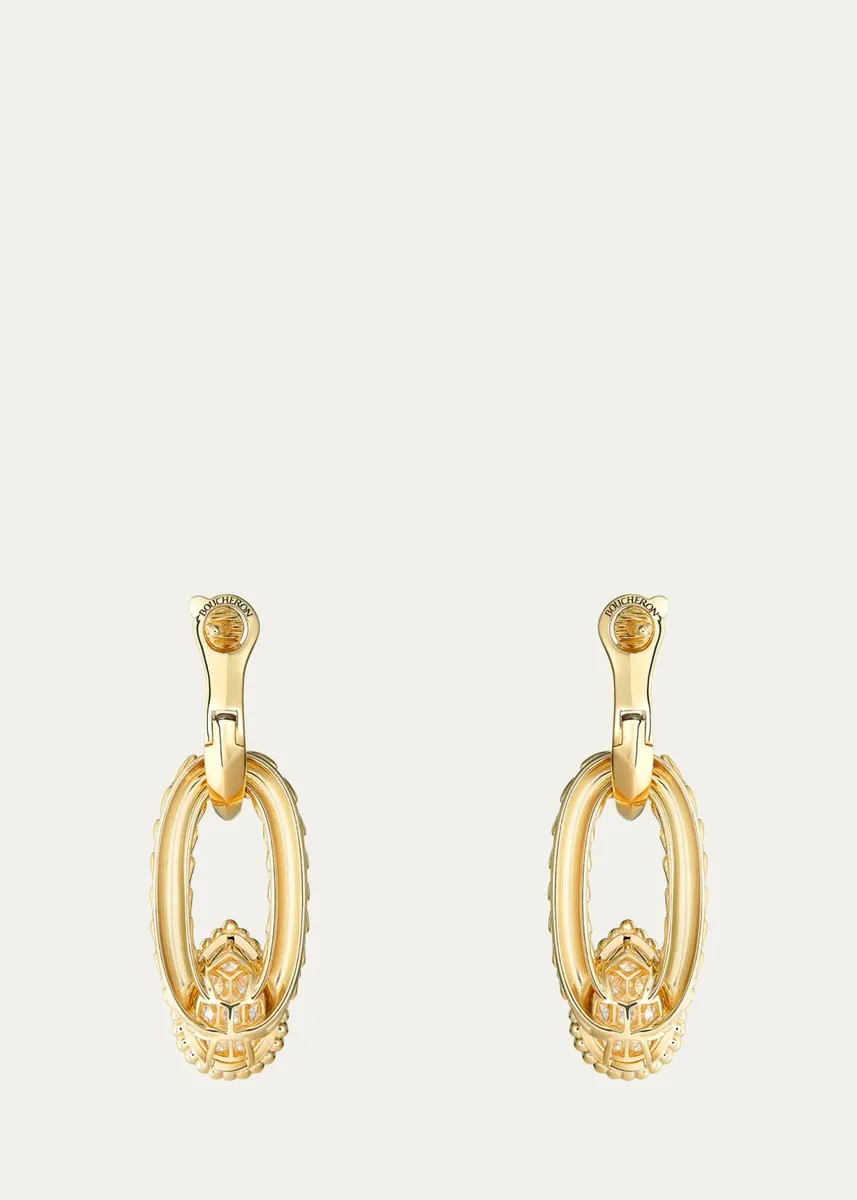Boucheron Serpent Bohème 18K Yellow Gold & 0.64 TCW Diamond Oval-Link Drop Earrings | Thumbnail 3