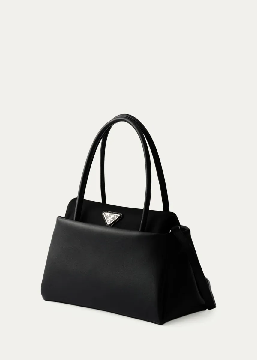 Prada Passage Small Leather & Re-Nylon Top-Handle Bag | Thumbnail 3 Prada Passage Small Leather & Re-Nylon Top-Handle Bag | Thumbnail 3