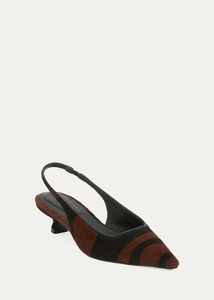 Simkhai 35mm Jenny Calf Hair Slingback Pumps | Thumbnail 2 Simkhai 35mm Jenny Calf Hair Slingback Pumps | Thumbnail 2