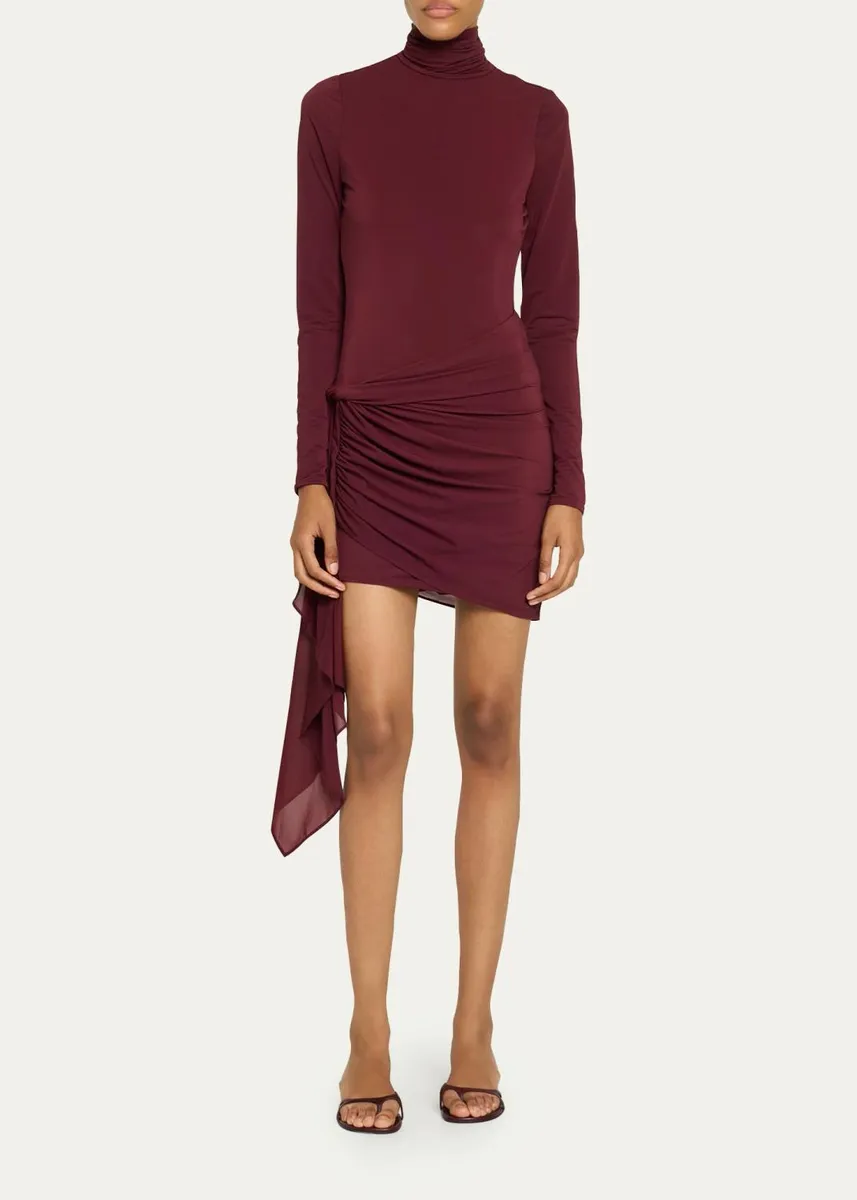 Ronny Kobo Morwen Draped Stretch Jersey Mini Dress | Thumbnail 2 Ronny Kobo Morwen Draped Stretch Jersey Mini Dress | Thumbnail 2