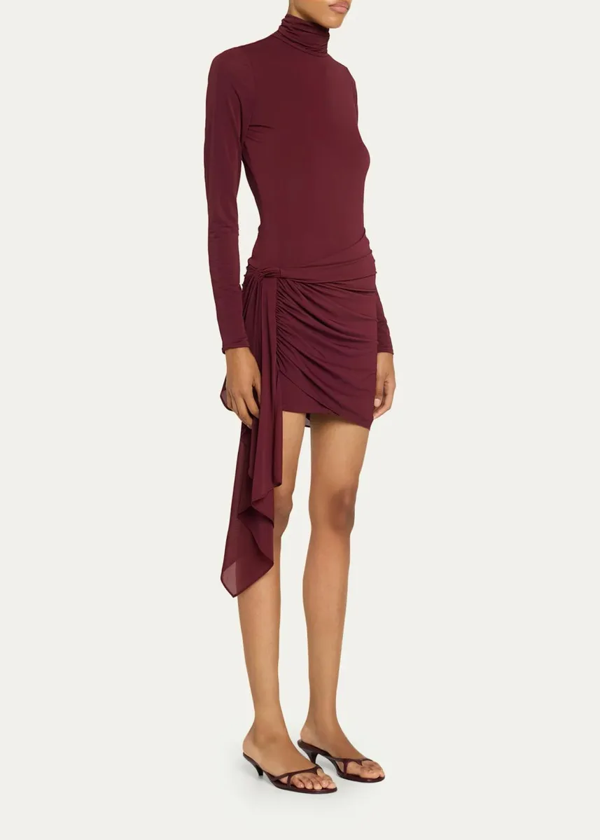 Ronny Kobo Morwen Draped Stretch Jersey Mini Dress | Thumbnail 4 Ronny Kobo Morwen Draped Stretch Jersey Mini Dress | Thumbnail 4