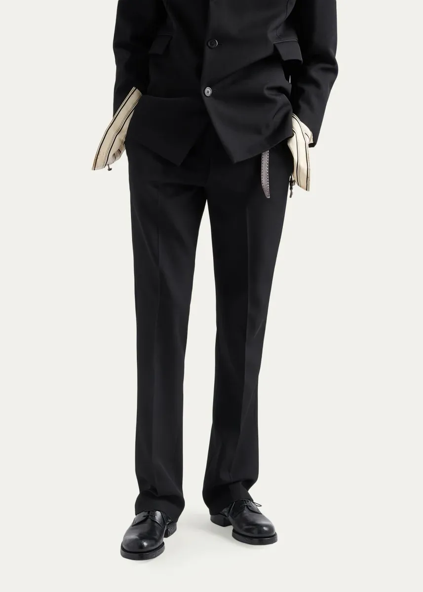 Prada Men's Show Gabardine Trousers | Thumbnail 4