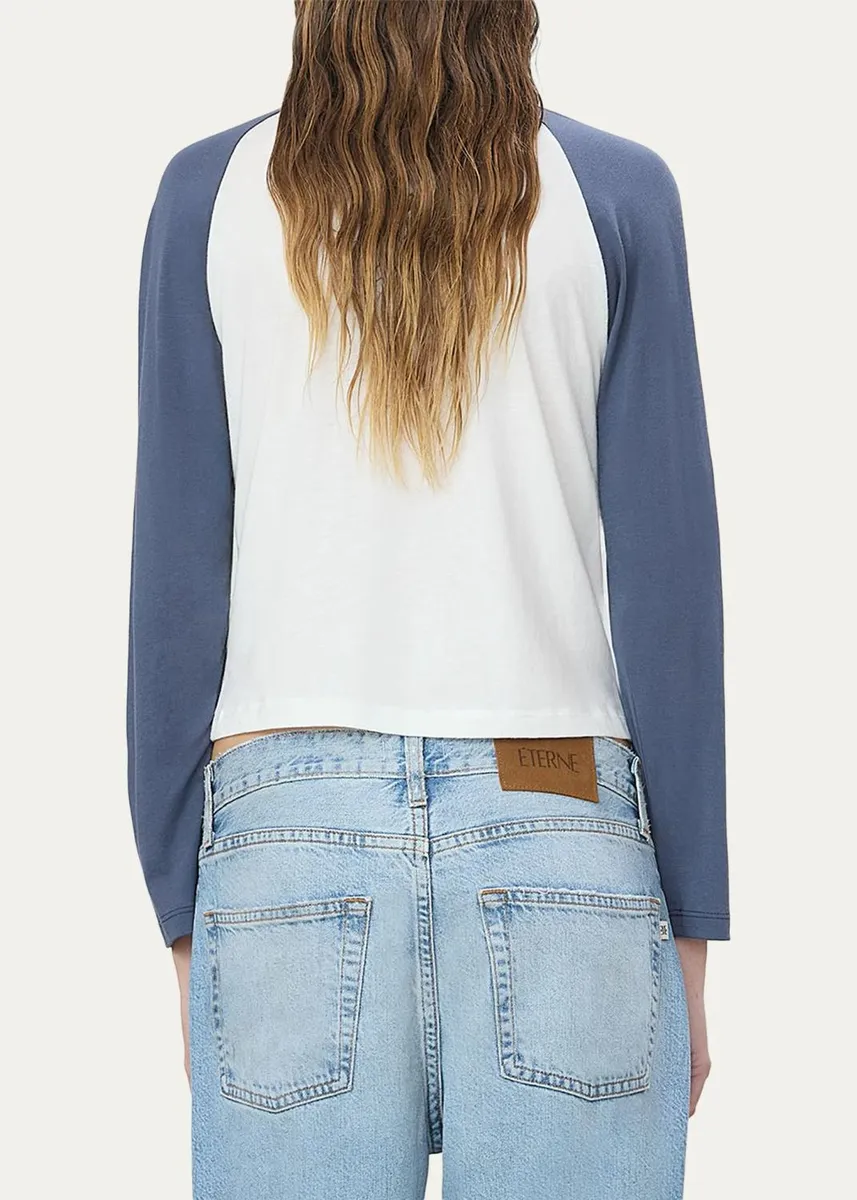 ÉTERNE Long-Sleeve Baseball T-Shirt | Thumbnail 3 ÉTERNE Long-Sleeve Baseball T-Shirt | Thumbnail 3