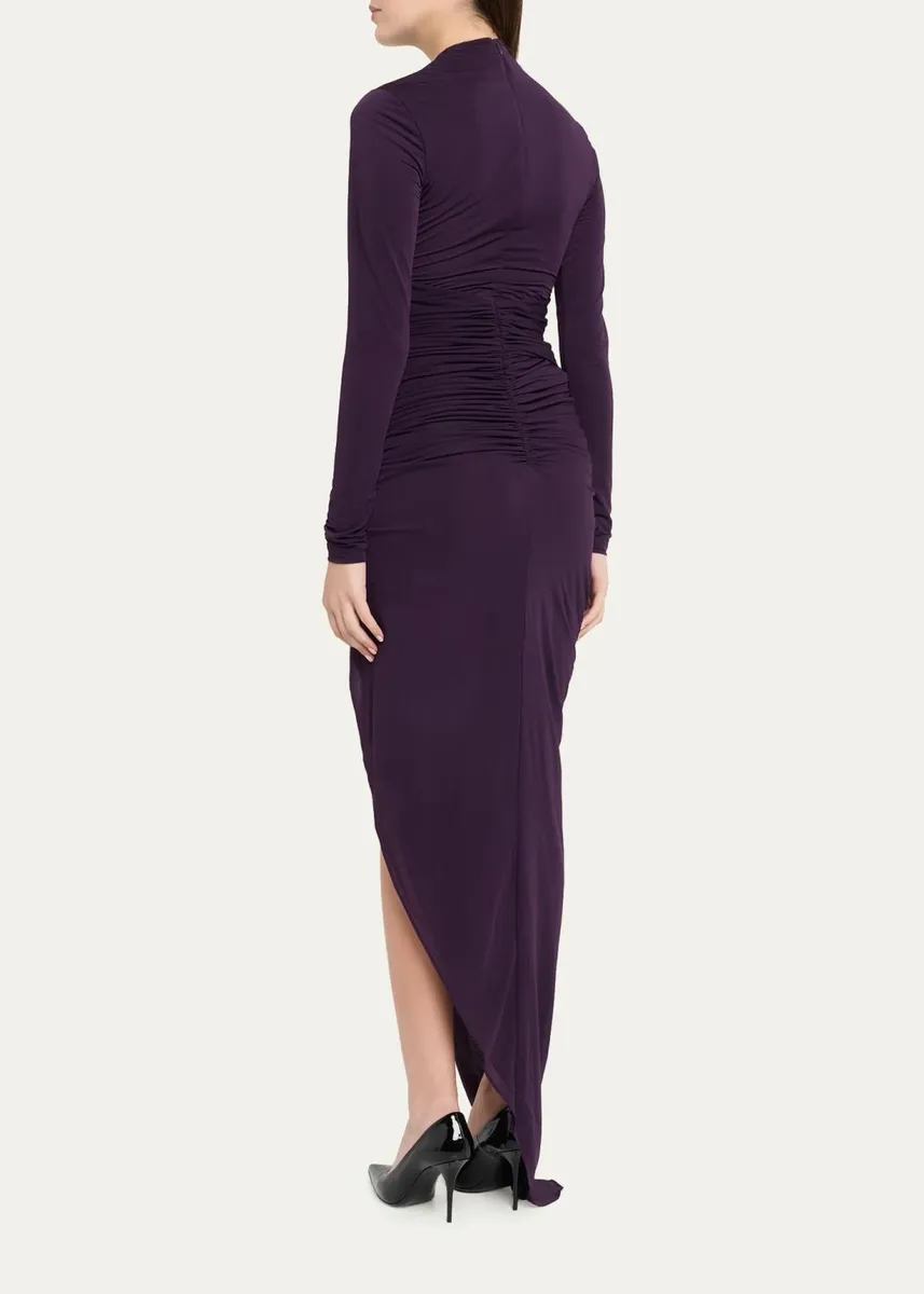 Ronny Kobo Sera Draped Side-Slit Jersey Maxi Dress | Thumbnail 3 Ronny Kobo Sera Draped Side-Slit Jersey Maxi Dress | Thumbnail 3